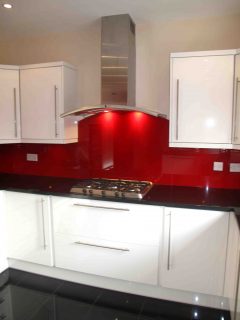 Lipstick Red Glass Splashback