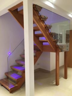 Bespoke frameless glass balustrade stairs Windsor