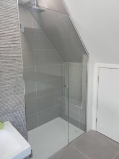 Sloping Ceiling Shower Glass