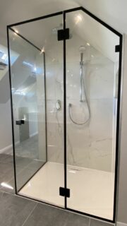 custom made attic shower enclosure